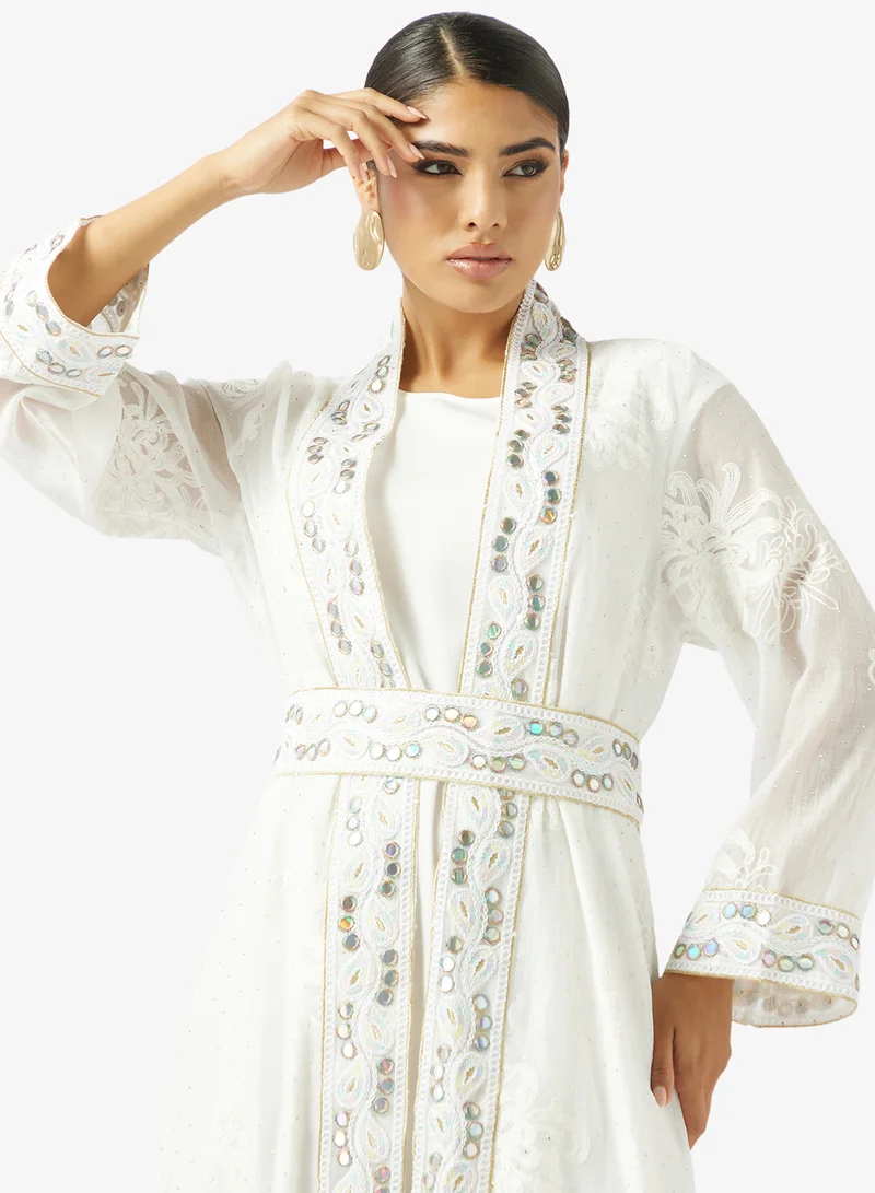 Khizana  Abaya With Patterned Border for Women | Best Price UAE